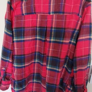 American Eagle boyfriend fit flannel plaid shirt